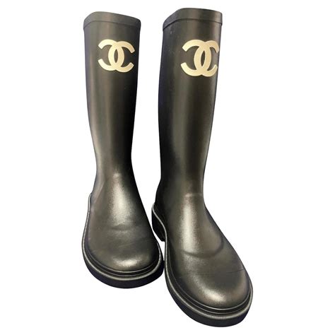 chanel gumboots|Chanel high boots sale.